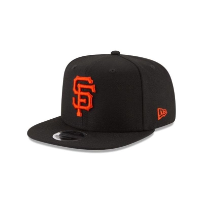 Black San Francisco Giants Hat - New Era MLB High Crown 9FIFTY Snapback Caps USA6037429